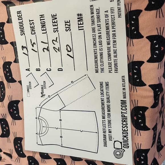 Size 10 Hannah Anderson Cat long sleeve tee.   C99 - Picture 8 of 8